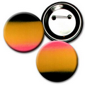 2" Diameter Button w/ Changing Colors Lenticular Effects - Pink/Yellow/Black (Blank)